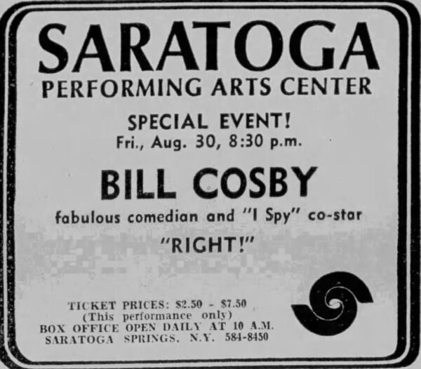 Bill Cosby / Jack Wilson Trio / O.C. Smith @ Saratoga Performing Arts Center (August 30, 1968)