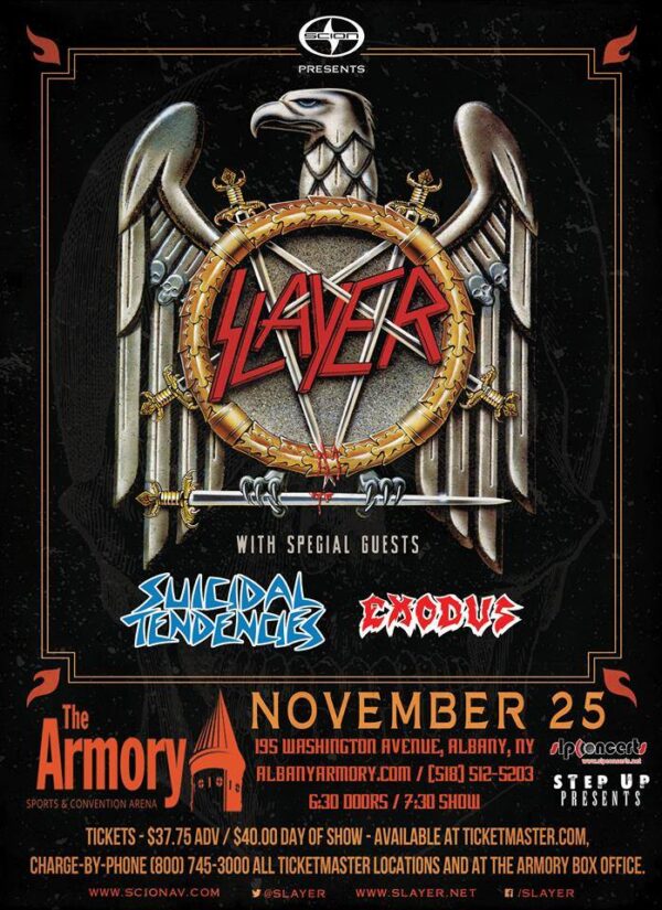 Slayer / Suicidal Tendencies / Exodus @ Washington Avenue Armory (November 25, 2014)