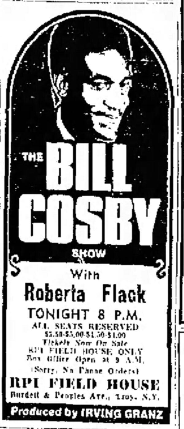 Bill Cosby / Roberta Flack @ RPI Field House (March 13, 1970)