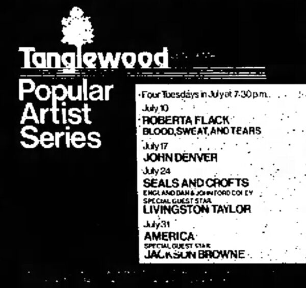 Roberta Flack / Blood, Sweat & Tears @ Tanglewood (July 10, 1973)