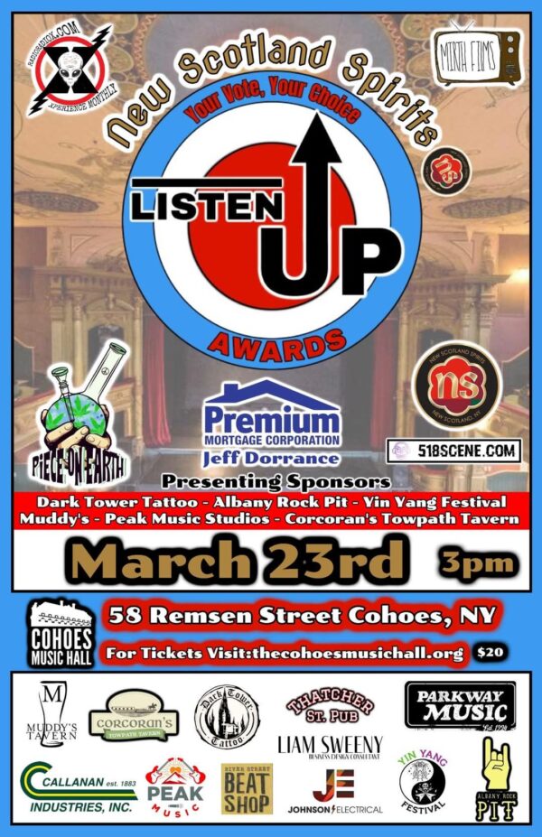 “2025 Listen Up Awards” @ Cohoes Music Hall (March 23, 2025)