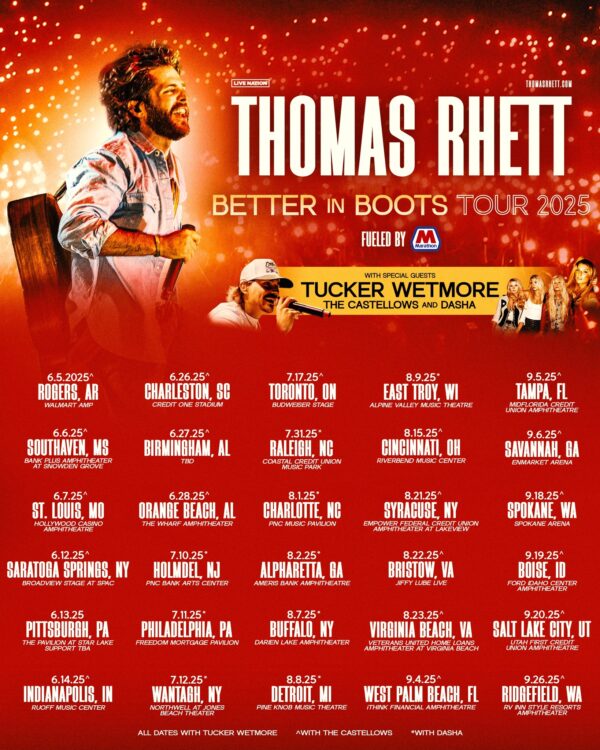 Thomas Rhett / Tucker Wetmore / The Castellows @ Saratoga Performing Arts Center (June 12, 2025)