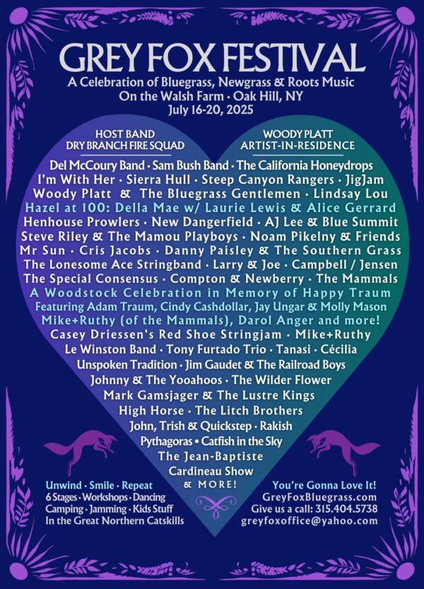 “Grey Fox Festival” @ Walsh Farm (July 16 – 20, 2025)