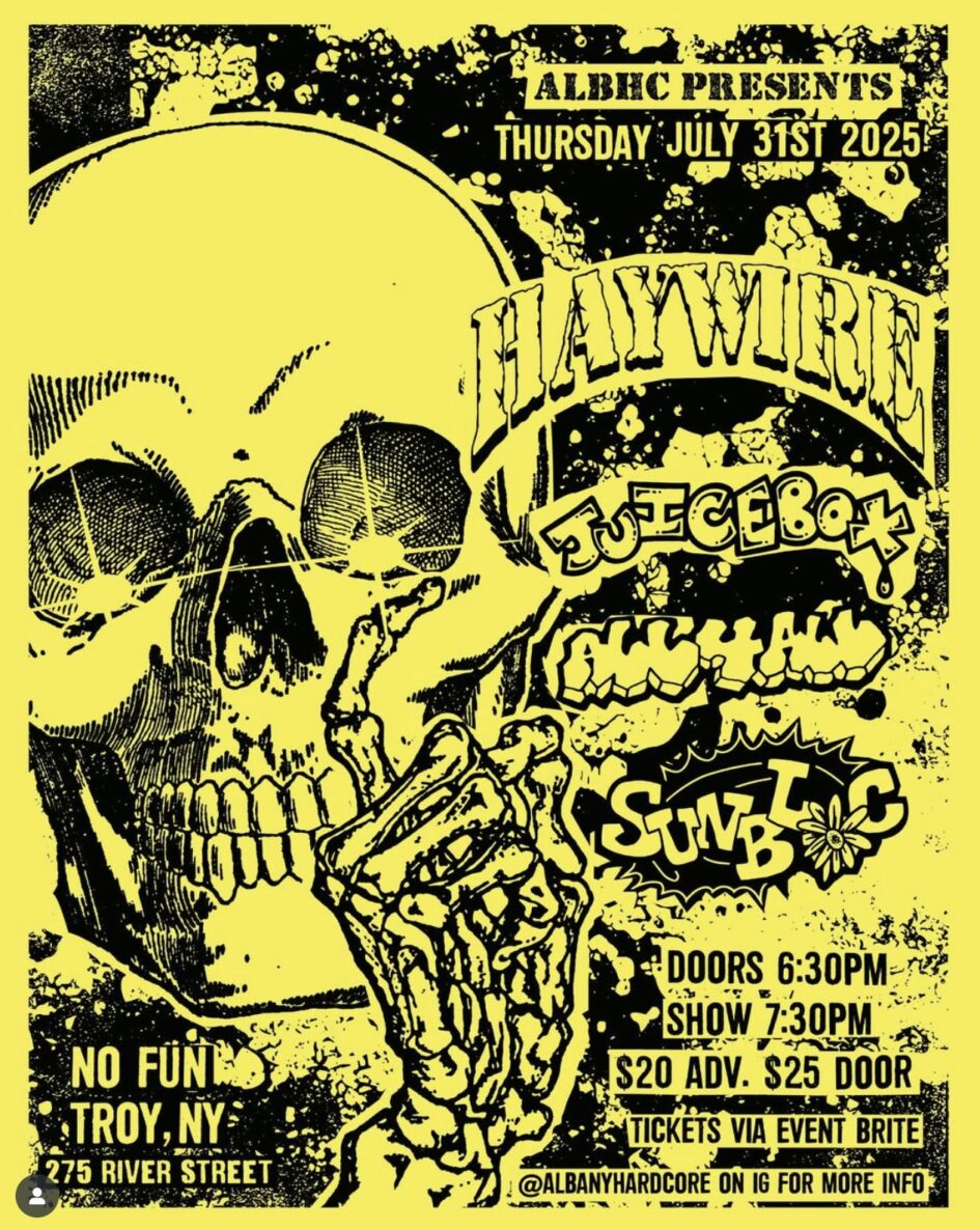 Haywire / Juicebox / All 4 All / Sunbloc / Violent by Design @ No Fun (July 31, 2025)