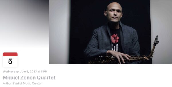 Miguel Zenon Quartet @ Skidmore College’s Arthur Zankel Music Center (July 5, 2023)