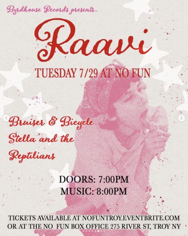Raavi / Bruiser and Bicycle / Stella and the Reptilians @ No Fun (July 29, 2025)