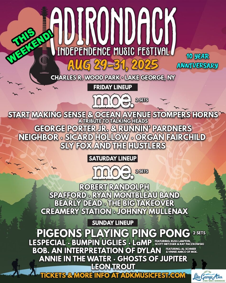 Adirondack Independence Music Festival @ Charles R. Wood Park (August 29-31, 2025)