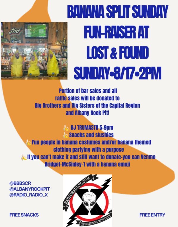 “Banana Split Fun-raiser” @ Lost & Found (August 17, 2025)