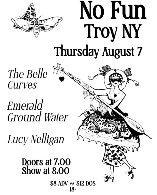 The Belle Curves / Emerald Ground Water / Lucy Nelligan @ No Fun (August 7, 2025)