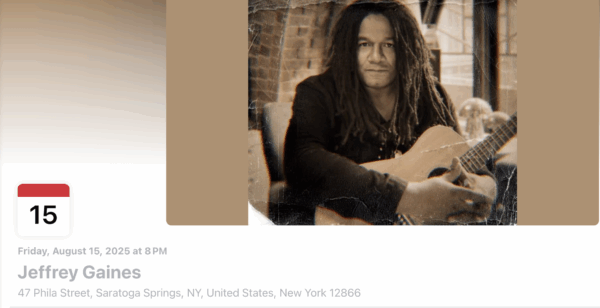 Jeffrey Gaines @ Caffe Lena (August 15, 2025)