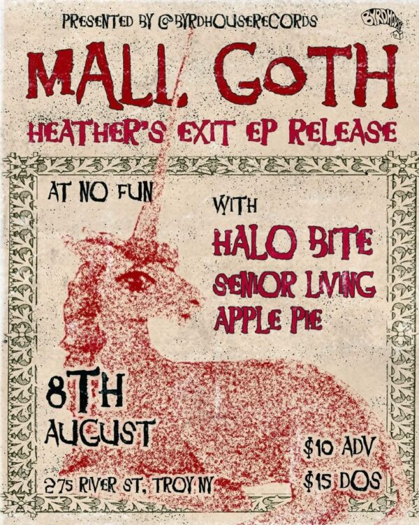 Mall Goth / Halo Bite / Senior Living / Apple Pie @ No Fun (August 8, 2025)