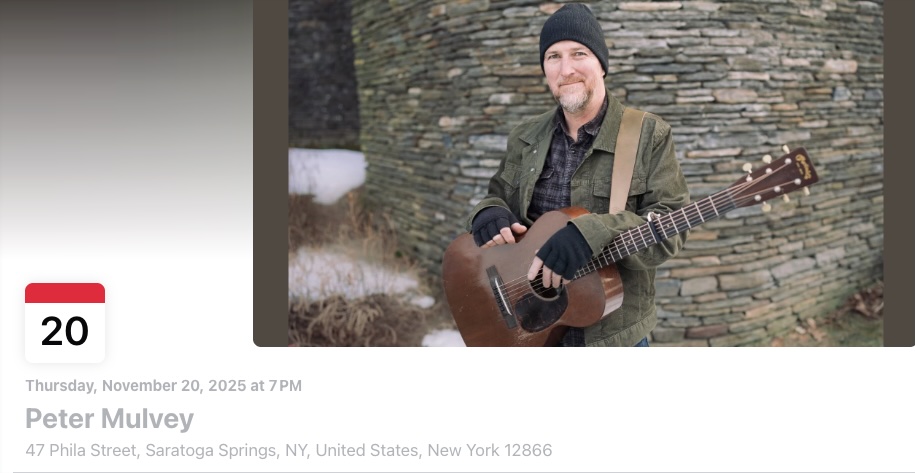 Peter Mulvey @ Caffe Lena (November 20, 2025)