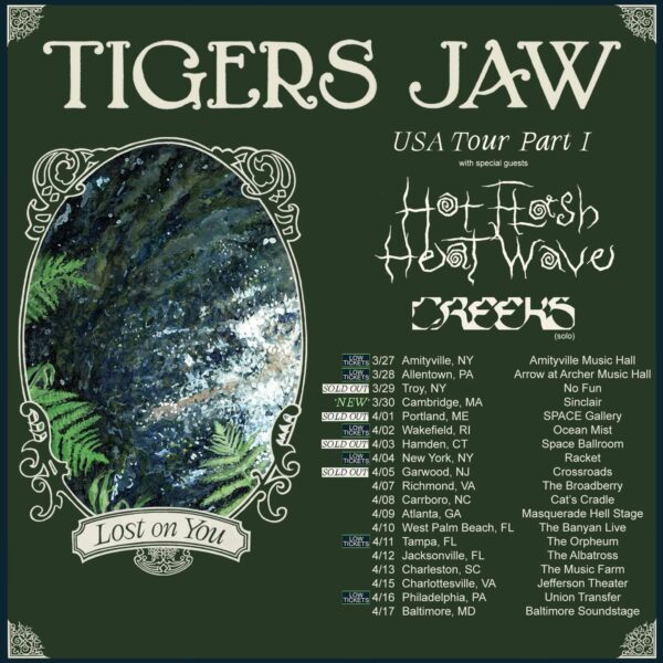Tigers Jaw / Hot Flash Heat Wave / Creeks @ No Fun (March 29, 2026)
